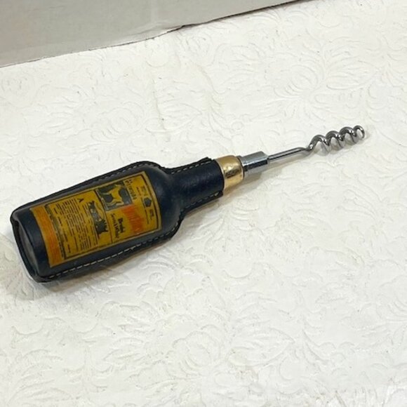 VTG Leather Wine Opener Corkscrew White Horse Blended Scotch Advertising 6.5" - Picture 4 of 15